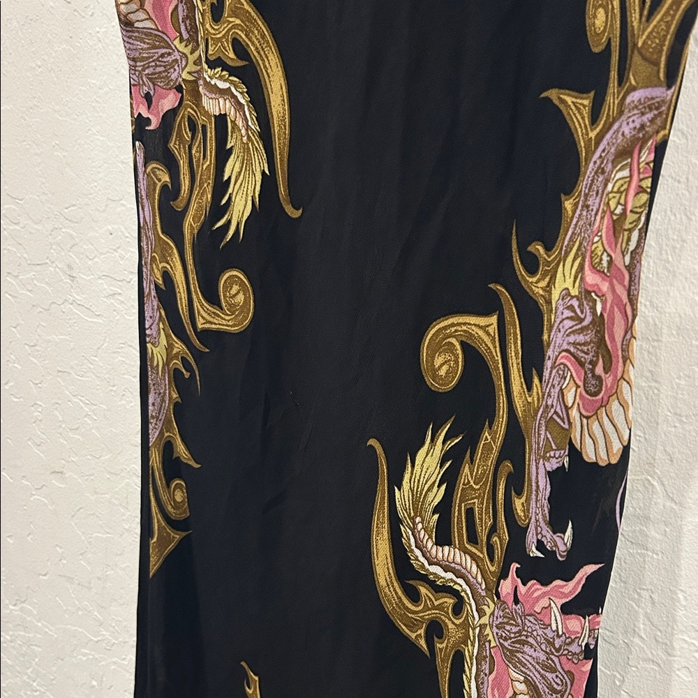90s Vintage Betsey Johnson Tattoo Dragon Dress ASO Monica Geller Friends - Picture 4 of 5